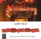 2 Pack 7 FT Christmas Poinsettia Flowers Garland Decorations, 10 LED Lighted Artificial Velvet String Lights with Red Berries, Xmas Ornaments for Indoor Outdoor Fireplace Decor